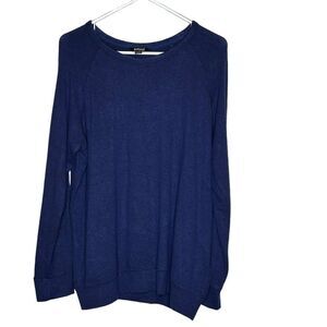 Buffalo David Bitton Crewneck pullover sweater size large heather blue
